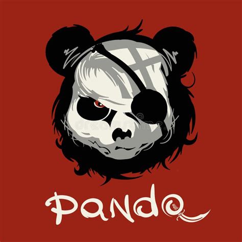 El Gangsta De La Panda Piratea Un Ojo Ilustración Del Vector