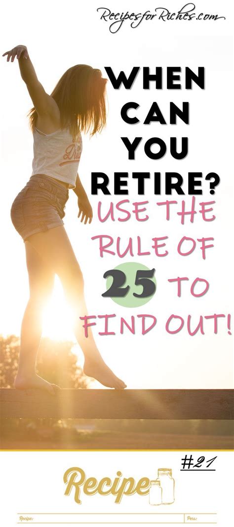 How Much Do You Really Need To Retire Use The Simple Rule Of Recipes For Riches Money