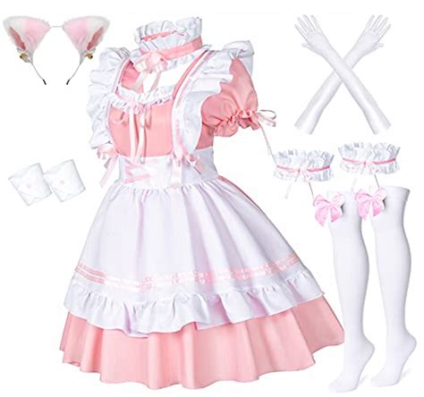Best Pink And White French Maid Costume For Women