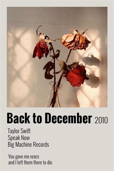 Back To December Poster Taylor Swift Lyrics Taylor Swift Posters