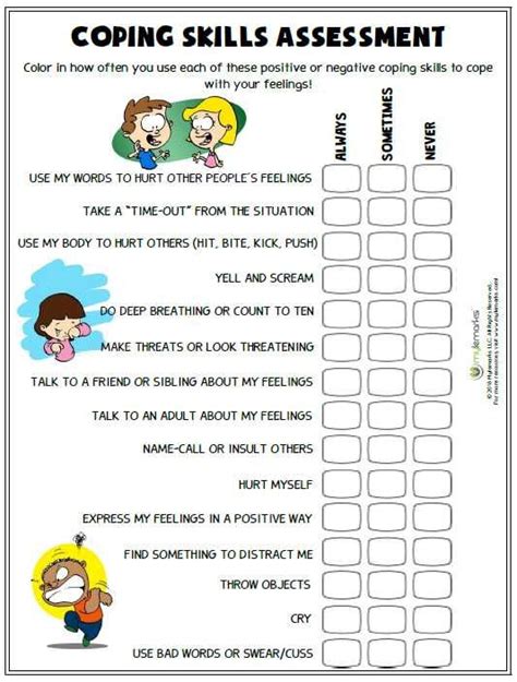 Substance Abuse Coping Skills Worksheets