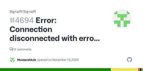 Error Connection Disconnected With Error Error WebSocket Closed With Status Code No