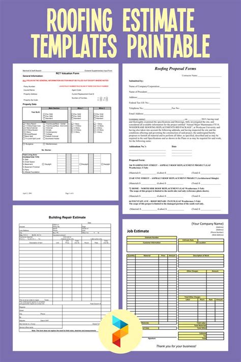 Roof Estimate Checklist