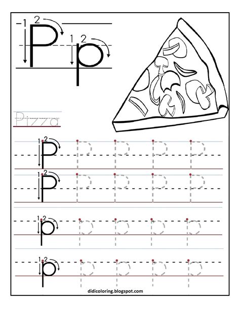 Free Printable Worksheet Letter P For Your Child To Learn And Write