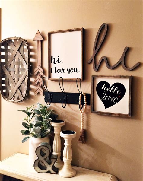 Farm decor gallery wall in my master bedroom. Found all these pieces at ...