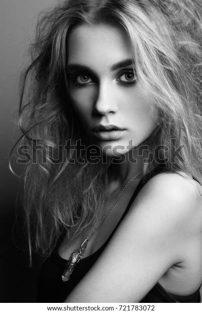 Portrait Young Beautiful Girl Blonde Hair Stock Photo 721783072