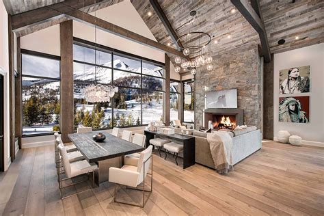 Let's talk about contemporary design for a minute, shall we? Breathtaking mountain modern home in Montana with inviting ...