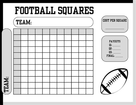 Ultimate Football Squares Game Sheet Editable And Printable Pdf Download