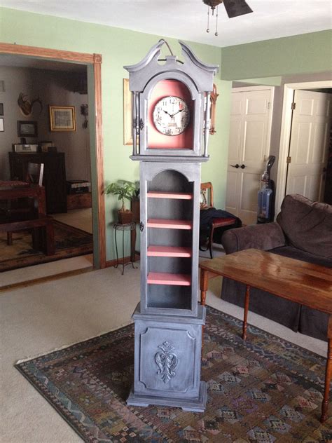 Cute Grandfather Clock Repurpose Project Clock Was Just A Cabinet