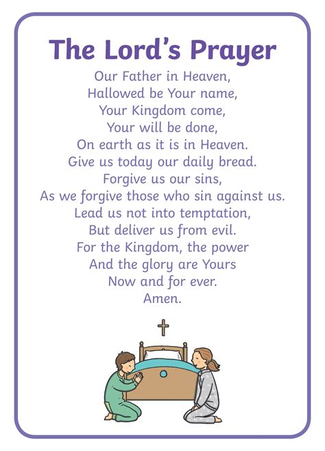 Lords Prayer Free Printable Printable Templates