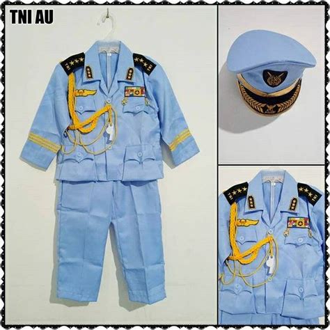 Kostum Profesi Tni Au Anak 2 8 Thn Setelan Baju Tni Angkatan Udara