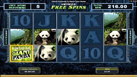 Microgaming Untamed Giant Panda Slot Free Spins Win Youtube