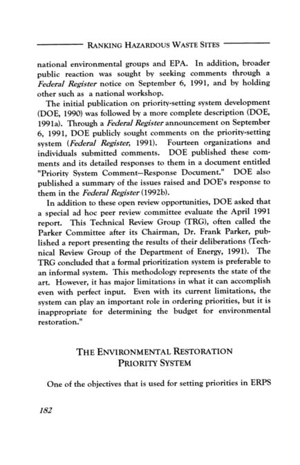 6 DOE S PRIORITY SETTING Ranking Hazardous Waste Sites For Remedial