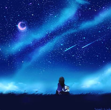 Un Cielo Estrellado Fondo De Pantalla De Anime Wallpaper De Anime My