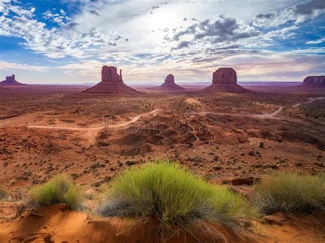 The Scenic Drive In The Monument Valley Usa Stock Photo Image Of