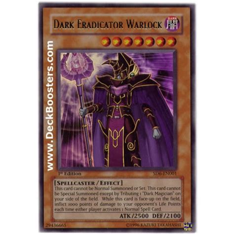 Dark Eradicator Warlock Sd6 En001 1st Edition Yu Gi Oh Card