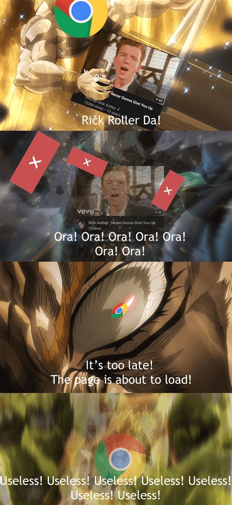 When i get a rick roll link and i click before realizing : r