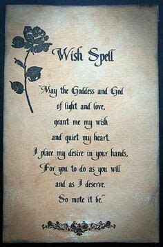 Wish Spell Wish Spell Witchcraft Spells Witchcraft