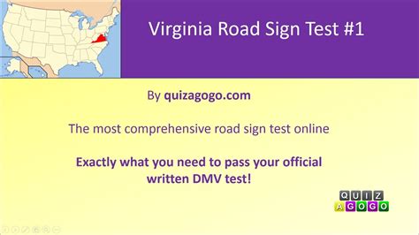 Virginia Dmv Road Signs Practice Test Youtube