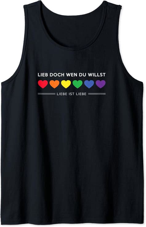 Lieb Doch Wen Du Willst Lgbt Gay Pride Tank Top Amazon De Fashion