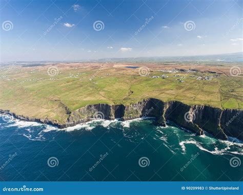 Aerial Ireland Countryside Tourist Attraction In County Clare The