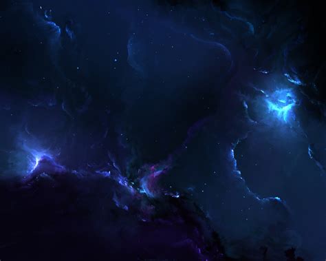 Download Wallpaper Abstract Dark Sky With Blue Light Dark Blue Sci Fi