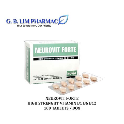 Hovid Neurovit Forte 100 Tablets Per Box Exp 31 Mar 2025 Lazada