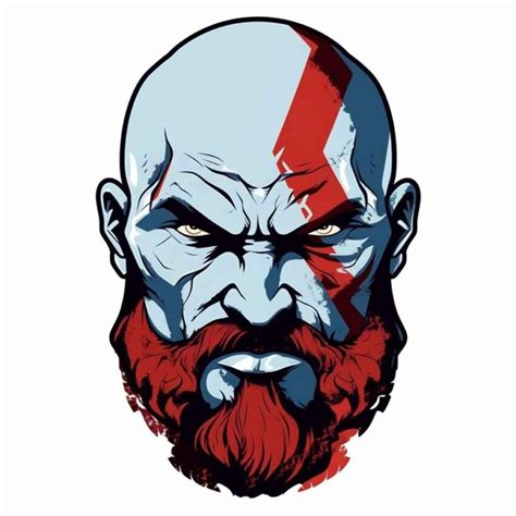 Kratos Vector Head Design Prompt Library