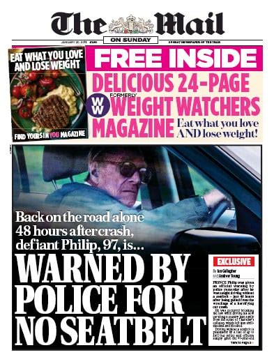 The Mail On Sunday Uk Front Page For 20 January 2019 Paperboy
