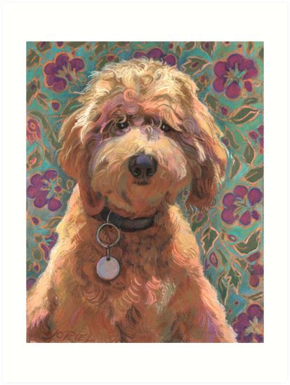 Lucky Labradoodle Art Print By Jane Oriel Labradoodle Painting