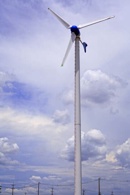 Premium Photo Wind Turbines In Farm And Blue Sky