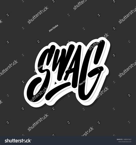 Swag Vector Hand Lettering Sticker Stock Vector Royalty Free