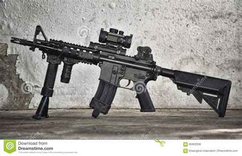 Assault Rifle Gun M4a1 Weapons And Military Equipment For Army Stock