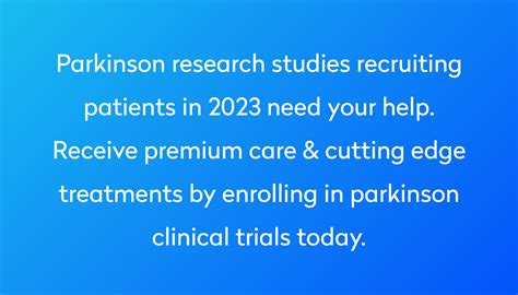 Top 10 Parkinson Clinical Trials 2023 Studies Power