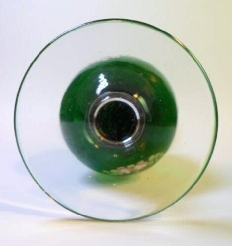 Vintage Emerald Green Glass Bud Vase W Marie Antoinette Etsy
