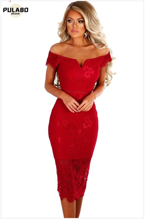 Bodycon Women Dress Lace Slash Neck Hollow Backless Sexy Elegant Ol Party Chic Mid Calf