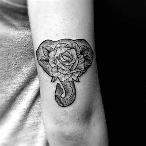Top More Than 78 Elephant And Rose Tattoo Ineteachers