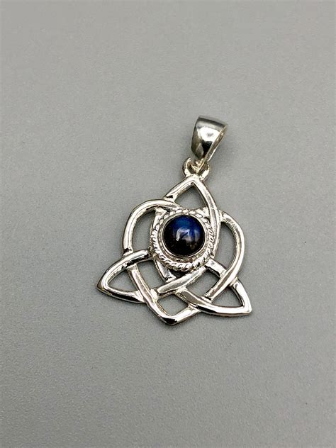 Celtic Sisters Knot Moonstone Necklace In Sterling Silver Irish