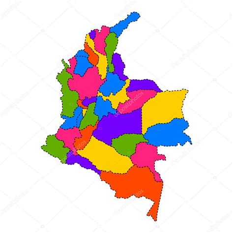 Imagenes Mapas De Colombia Mapa Politico De Colombia Vector De Images