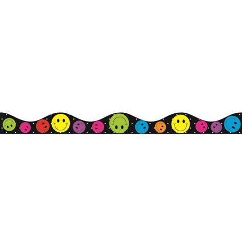 Ashley Productions Magnetic Border Smile Faces Ash10179 Teachersparadise