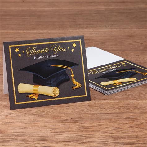 Personalized Graduation Thank You Cards Set Of 20 Miles Kimball