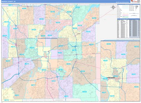 Marion County In Zip Code Maps Color Cast