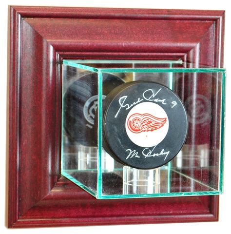 Wall Mounted Single Puck Display Case Traditional Display And Wall
