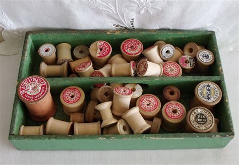 43 Vintage Wooden Thread Spools