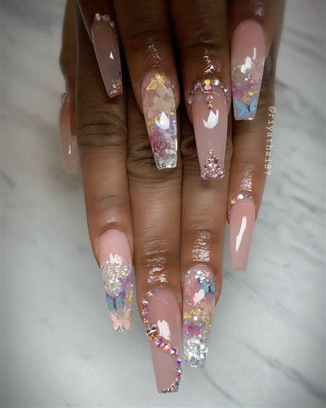 Pinterest Clawedtips 🤍 Acrylic Nail Designs Coffin Long Acrylic Nail Designs Diamond Nail
