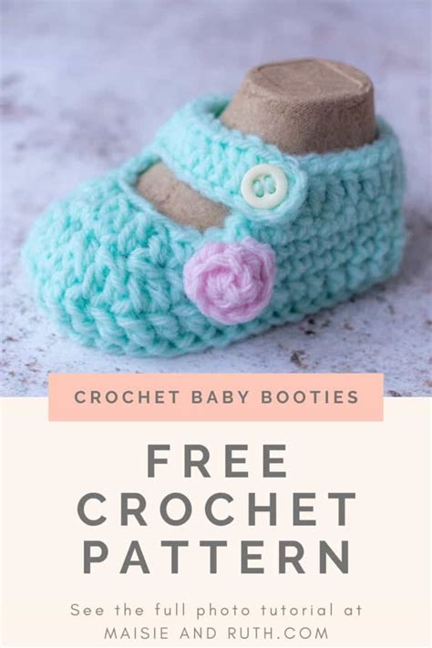 Crochet Baby Booties Pattern The Gracie Baby Bootie Maisie And Ruth