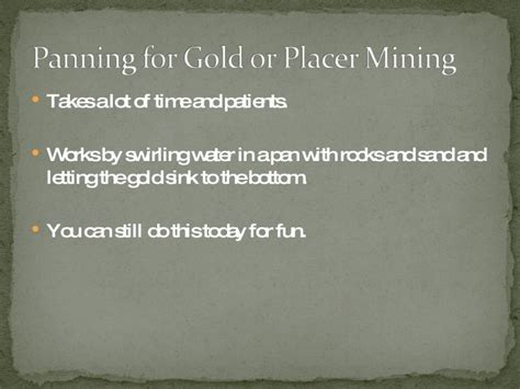 Different Types Of Gold Mining