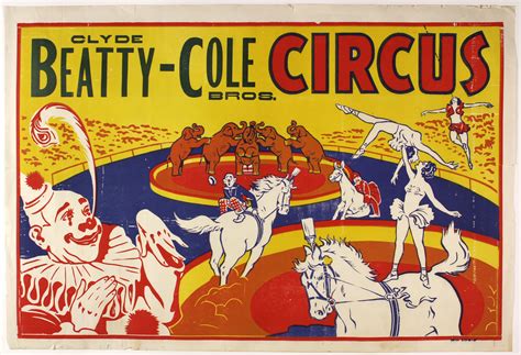 Lot Detail 1950s Circa Clyde Beatty Cole Bros Circus 28 X 42 Poster