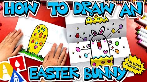 How To Draw An Easter Bunny Folding Surprise Art For Kids Hub Art