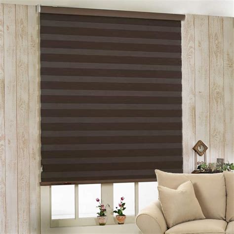 Buy Zebra Blinds Polyester Curtain For Windows Or Outdoor Decor Coffee